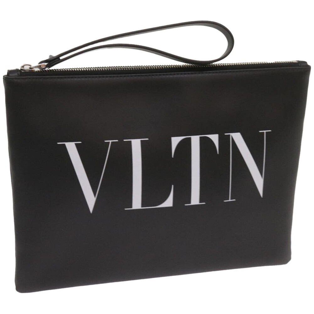 Valentino Garavani VLTN Wristlet Clutch Printed Leather Medium